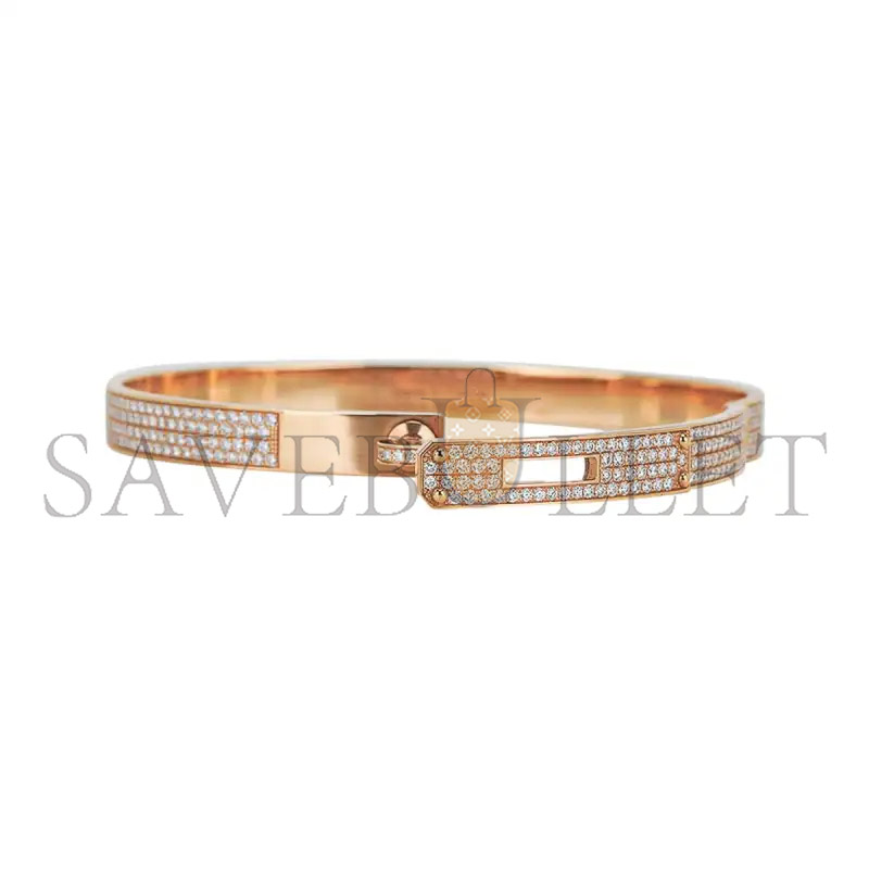 h**mes kelly Di*m*nd bracelet model in 18k yellow gold with